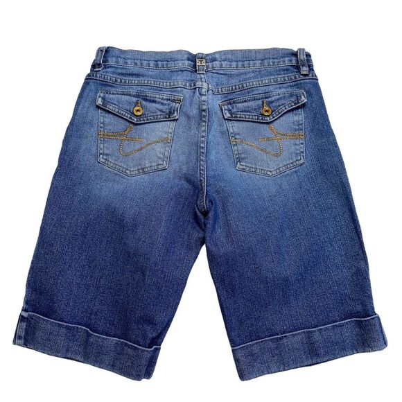 Vintage Tommy Hilfiger Tommy Jeans Denim Bermuda Shorts Flap Pockets Y2K 2005 9 - Picture 1 of 15